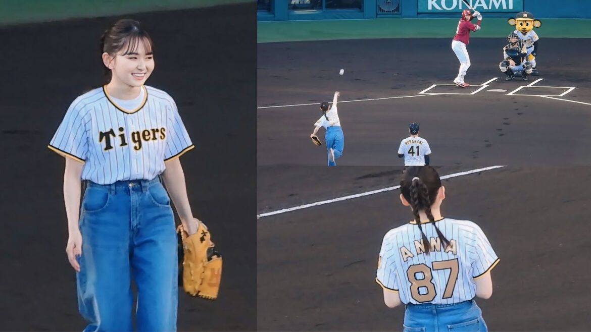【始球式】キュートな笑顔に癒される！女優・山田杏奈さん、豪快ワインドアップ投法からワンバン投球！ 2024.6.4