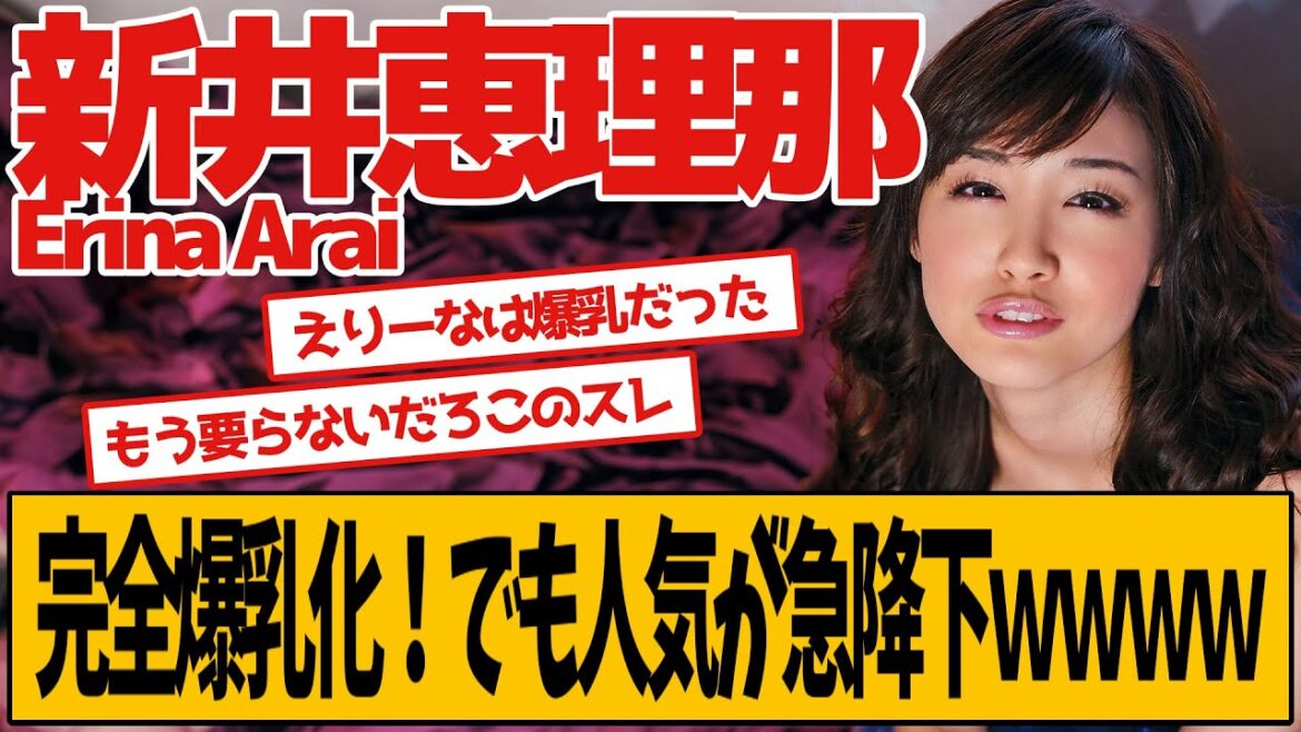 新井恵理那さん、人気がなくなってしまうｗｗｗｗｗ