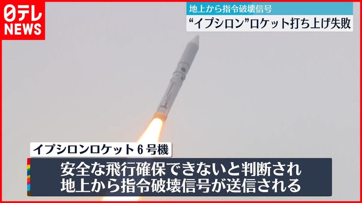 【打ち上げ失敗】イプシロン6号機  安全な飛行確保できないと判断…イプシロンとしては初
