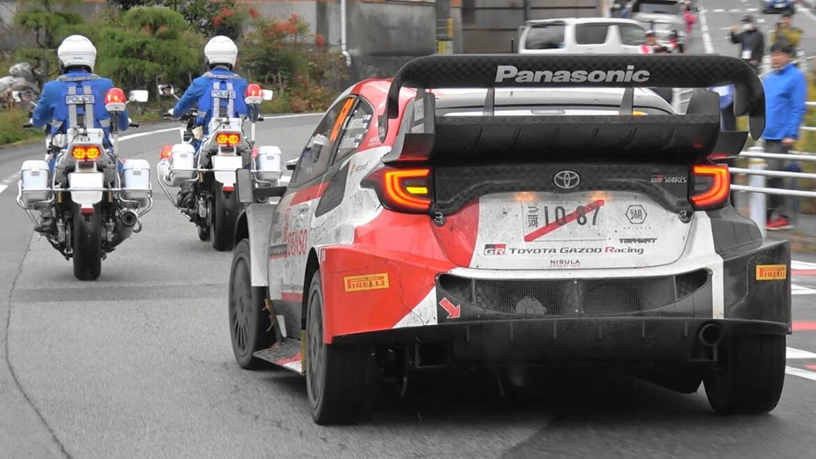 ラリージャパン2023 公道走行の様子 リエゾン  WRC FORUM8 RALLY JAPAN