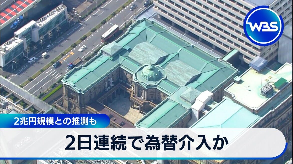 日銀 2日連続で為替介入か　2兆円規模との推測も【WBS】