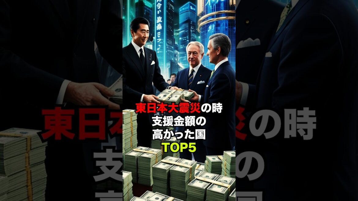 東日本大震災の支援金額が高かった国TOP5 #shorts #ランキング #雑学 #地震
