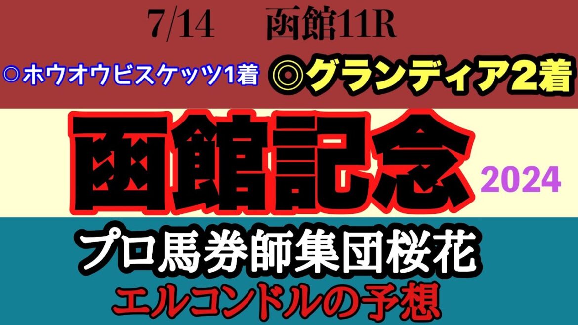 エルコンドル氏の函館記念2024予想！！函館最終週だが馬場状態は悪くない？！しかしハンデ戦で難解！内外どちらが有利か！？