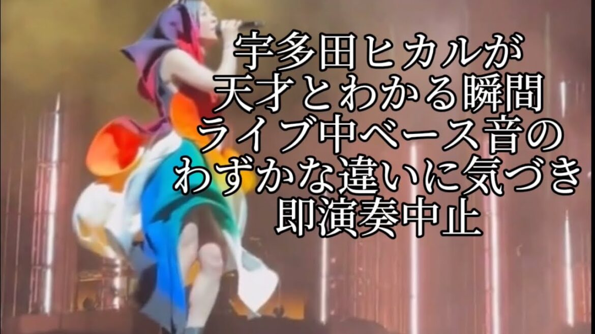 宇多田ヒカルがいかに天才かがわかる瞬間。ライブ中ベース音のわずかな違いで即演奏中止、からの英語での指示が逸脱している