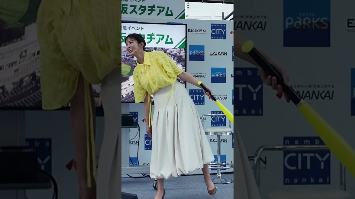 稲村亜美さんが神スイング披露