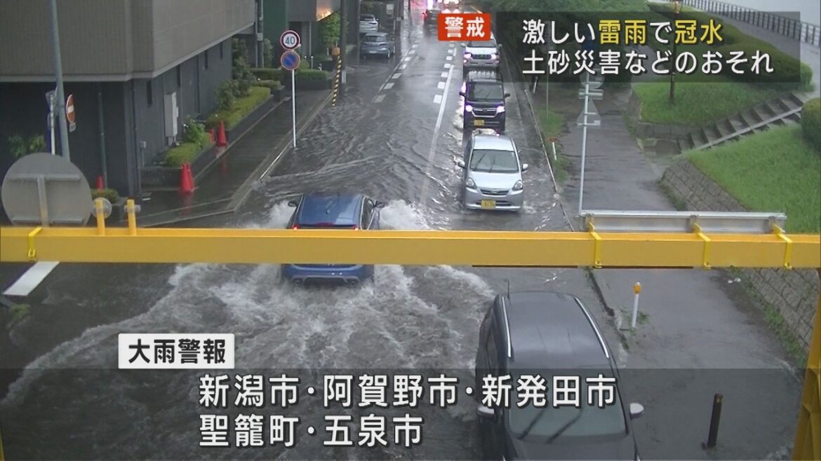 下越中心に襲う激しい雷雨、冠水で通行止めのところも【新潟】UXニュース7月25日OA