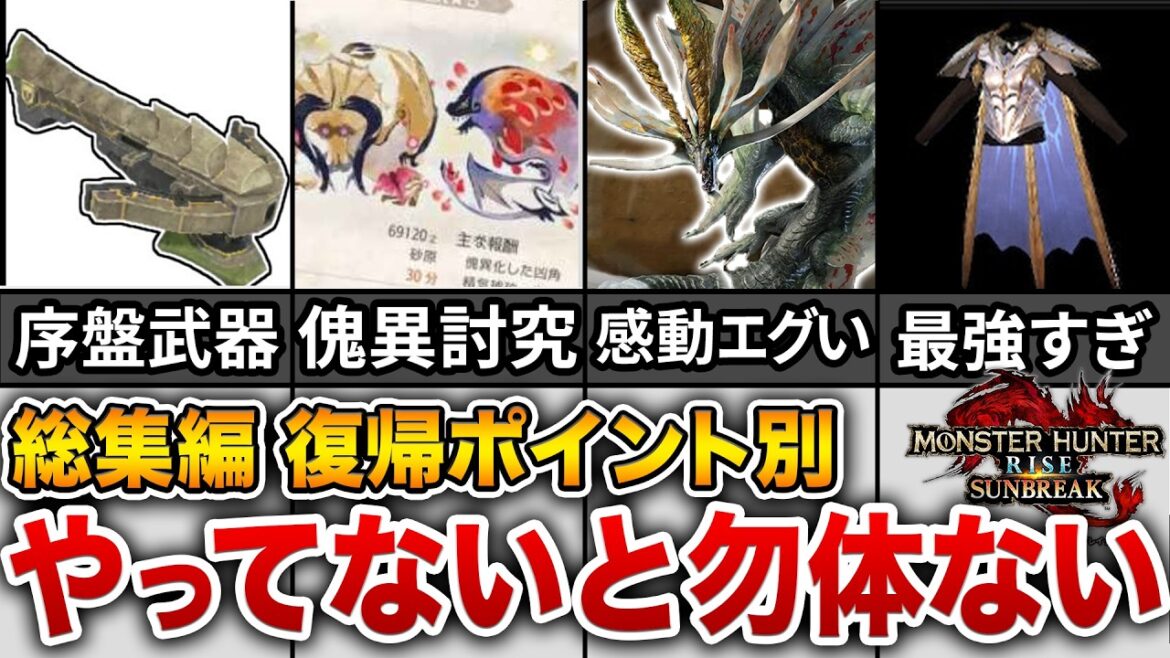 【新規･復帰勢必見】新作ワイルズの前にサンブレイクをしっかり楽しもう【総集編・作業用】