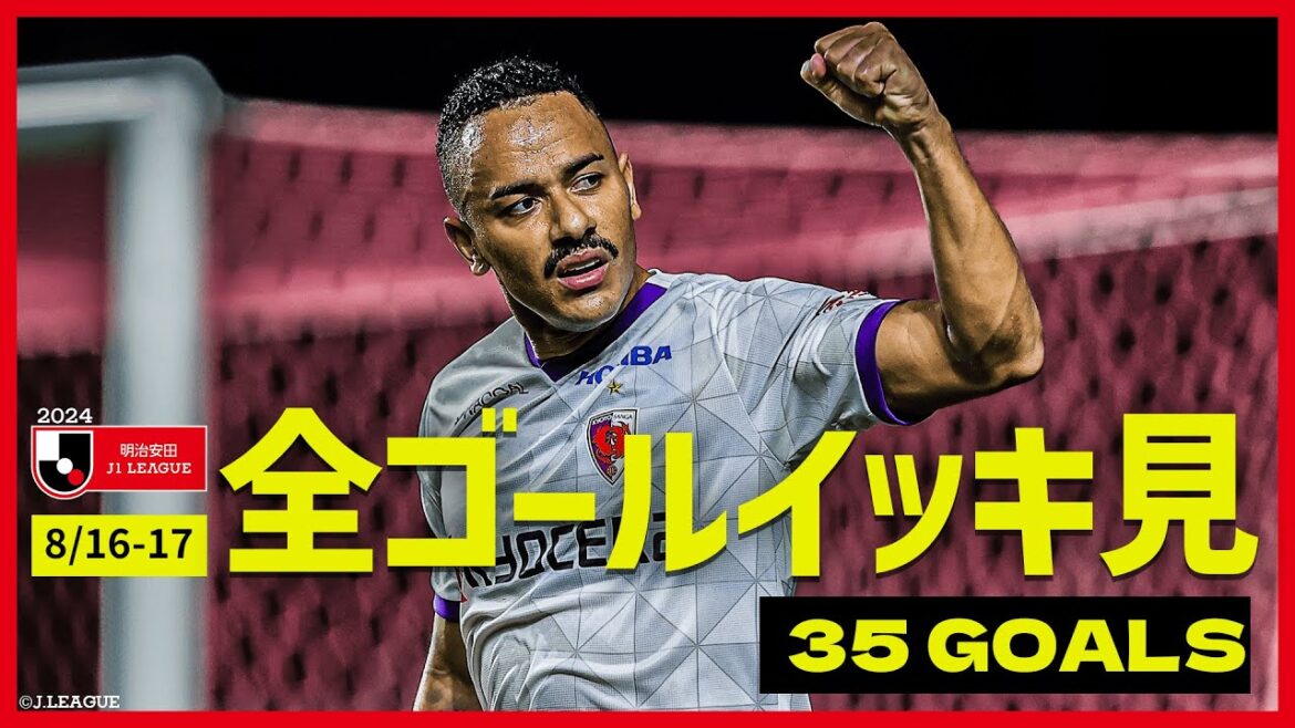 【週末のゴールをイッキ見！】明治安田Ｊ１リーグ全ゴールまとめ【8月16日-17日】