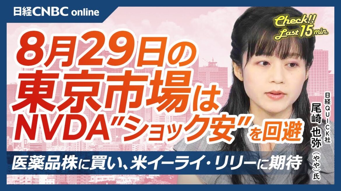 【8月29日(木)東京株式市場】日経平均株価は反落／エヌビディア好決算も大幅下落・日本株一時400円安も半導体株持ち直す／医薬品株⇧イーライ・リリーに期待／バフェット氏のバークシャー、時価総額1兆ドル