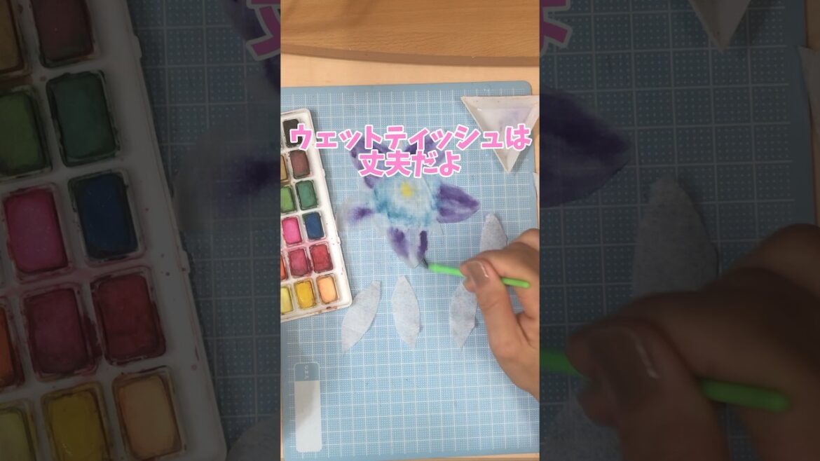 秋の花りんどう #手作りカレンダー #壁面飾り #9月 #ウェットティッシュ活用