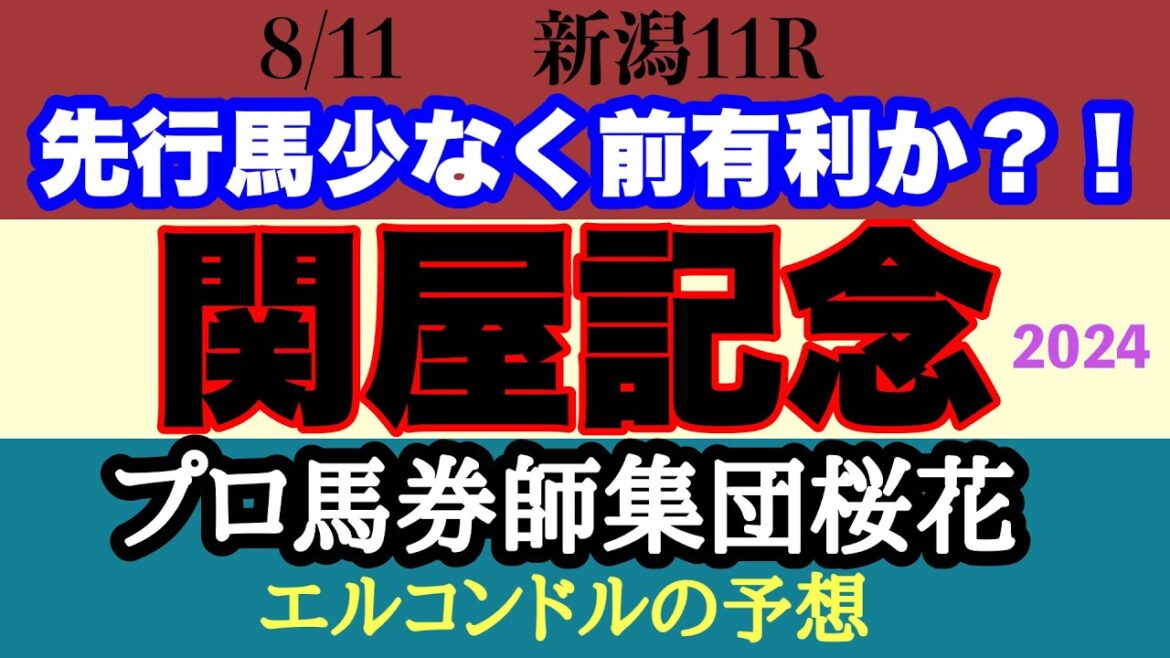 エルコンドル氏の関屋記念2024予想！！差し馬多く逃げ先行馬が少ない印象！直線の長いコースだが前残りあり？！