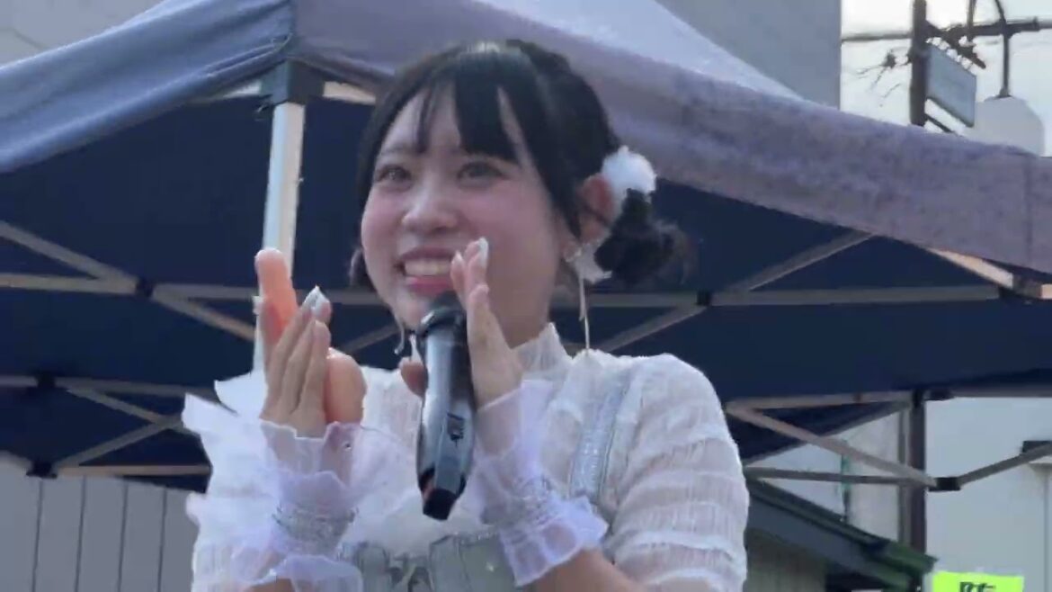 【ご当地アイドル】羽月まな八街市野外ステージびしょ濡れ水鉄砲ライブ20240824【JK】