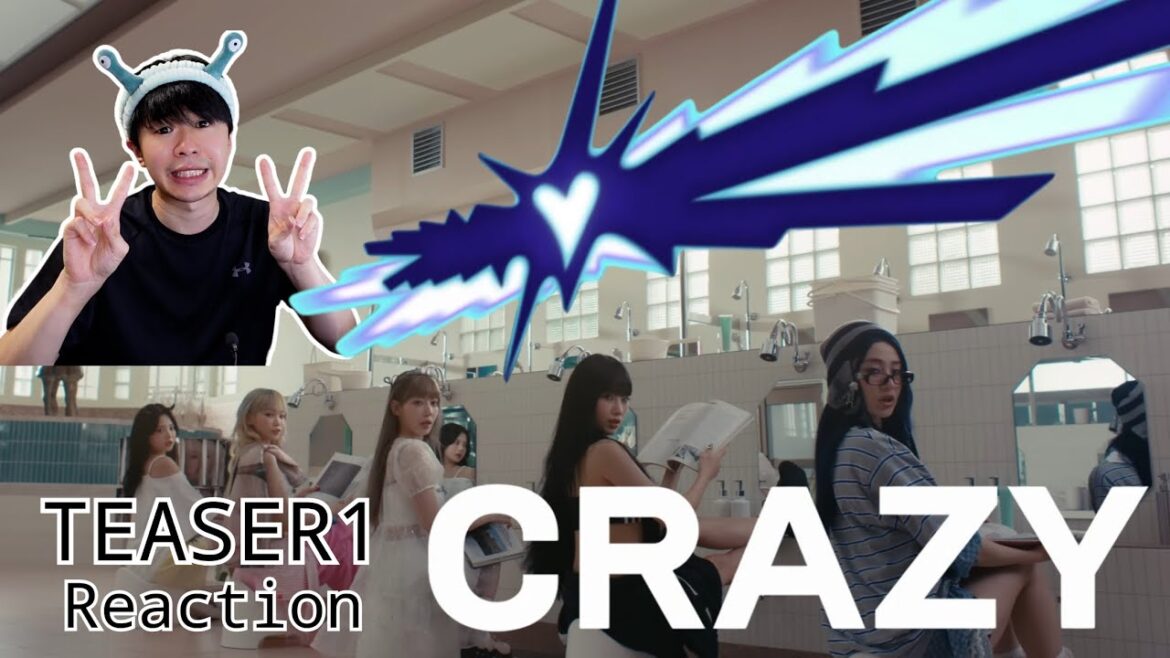 LE SSERAFIM (르세라핌) 'CRAZY' MV TEASER 1 【Reaction】限界社会人の残業後リアクション動画！チェウォンの髪色イカつすぎるし宮脇様美しい！