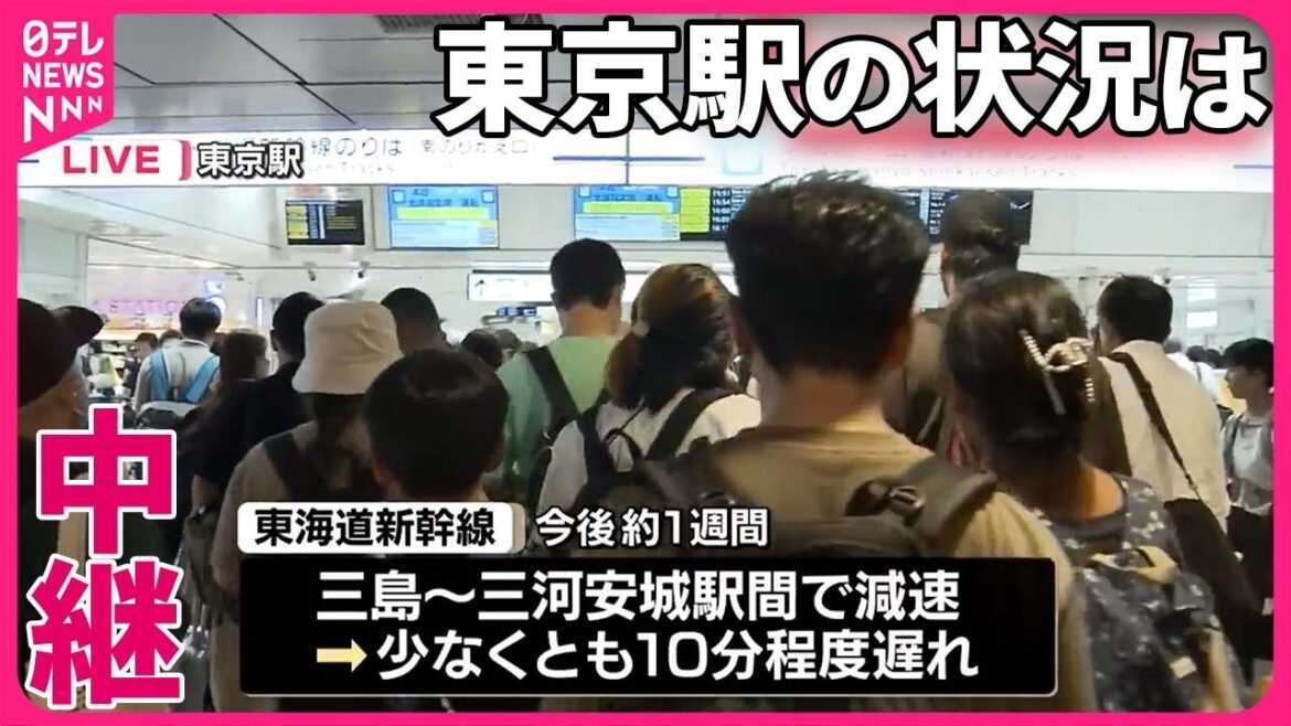 【宮崎で震度6弱】地震の影響…新幹線など一部の交通機関で続く  東京駅の状況は