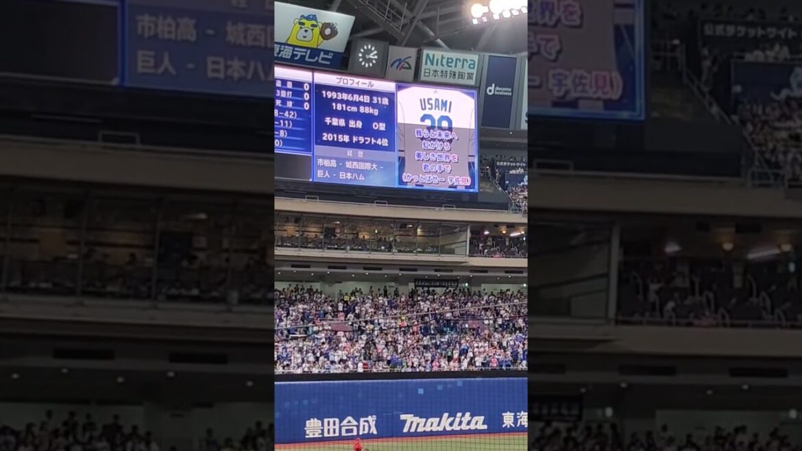 【応援歌】中日ドラゴンズ・宇佐見真吾選手 #北海道日本ハムファイターズ #読売ジャイアンツ #捕手