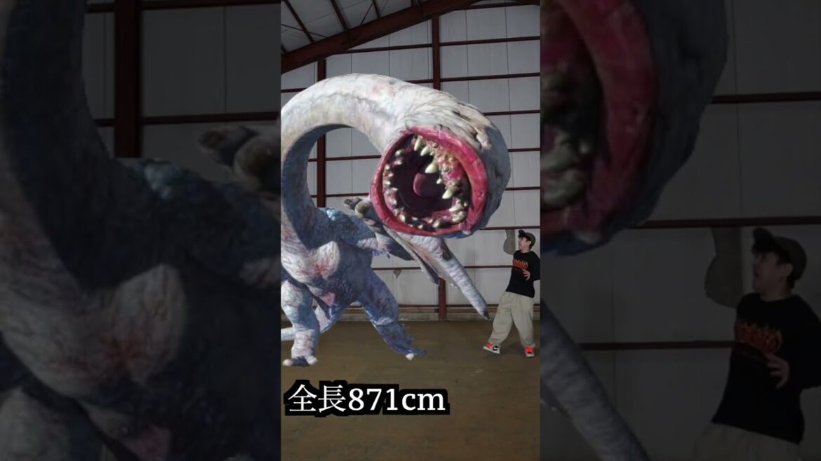 モンハンのモンスターと身長比べは命懸けでした。#shorts
