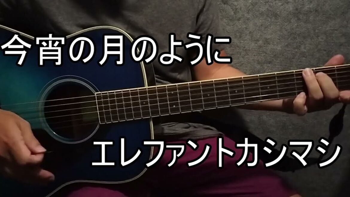 今宵の月のように　エレファントカシマシ　弾き語り　歌詞付　カバー