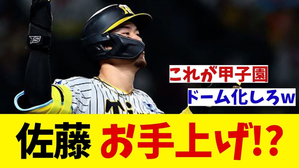 阪神・佐藤輝明　浜風にお手上げwwwww【野球情報】【2ch 5ch】【なんJ なんG反応】【野球スレ】
