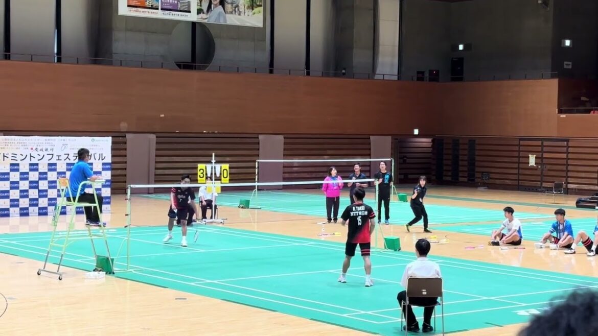 桃田賢斗vs武井凛生(NTT東日本) バドミントン　エキシビジョンマッチ　7点先取ゲーム #桃田賢斗　#武井凛生　#愛媛県