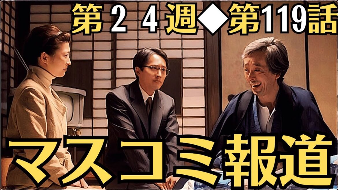 朝ドラ◆虎に翼◆第２４週◆第119話予告 「マスコミ報道」◆各地で学生運動がおこるために少年の厳罰化がマスコミで報道されるようになります…ＮＨＫ連続テレビ小説・三淵嘉子・三山凌輝・米津玄師