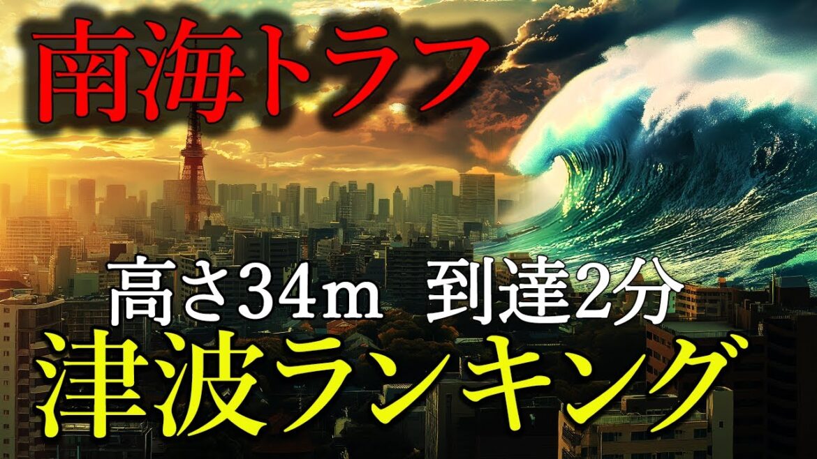 AIシミレーション 南海トラフ地震の津波の高さランキング
