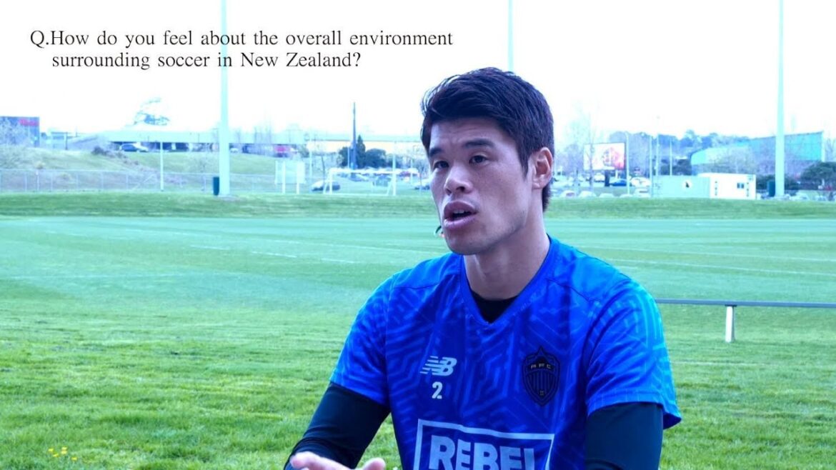 Player Sakai-san joins Auckland FC, we had a chance to talk to him briefly while he was practising.