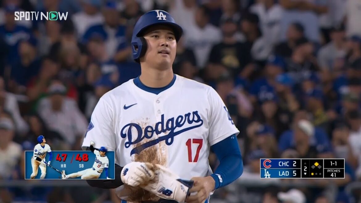 【ドジャース・大谷翔平 今季48個目の盗塁！】第2打席は四球で出塁。ホームラン数に並ぶとすかさず盗塁数を先行させる！