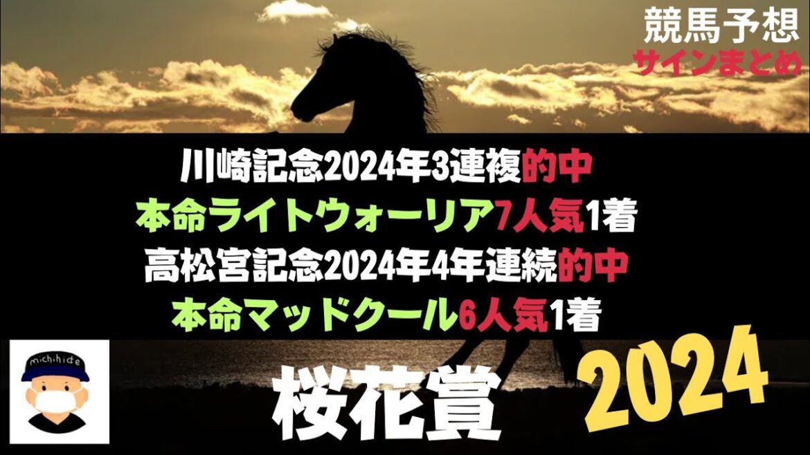 桜花賞2024の競馬予想。ポスター解読ステレンボッシュ１着🎯も馬券はガミりました。