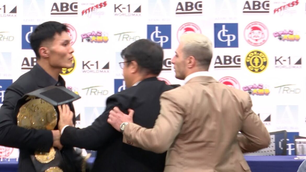 【K-1】リュウ・ツァーとサッタリがフェイスオフで乱闘寸前　会見でも舌戦を繰り広げる　『K-1 WORLD MAX 2024』前日計量＆記者会見