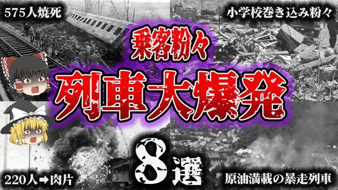 【総集編】燃え上がる車両🔥乗客は骨まで焼かれる…「列車大爆発8選」【ゆっくり解説】 【総集編】燃え上がる車両🔥乗客は骨まで焼かれる…「列車大爆発8選」【ゆっくり解説】