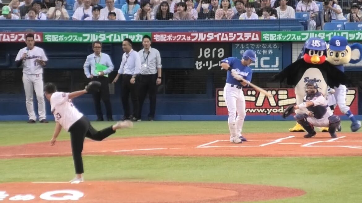 -2024.07.15-【NPB】始球式 JAるもいspecial day #五十嵐亮太 さん 現役彷彿のストレートに球場が沸く！ 中日ドラゴンズ （vs東京ヤクルト）