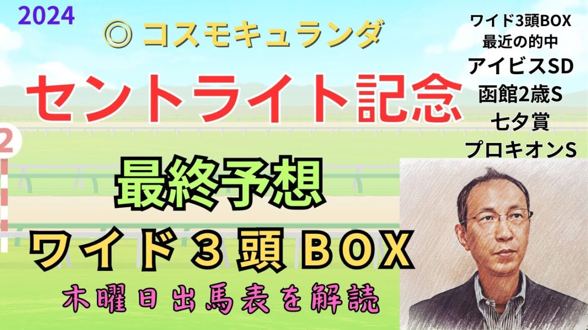 ◎ コスモキュランダ 「セントライト記念 2024 ワイド3頭BOX3点 予想」 #セントライト記念 ◎ コスモキュランダ 「セントライト記念 2024 ワイド3頭BOX3点 予想」 #セントライト記念