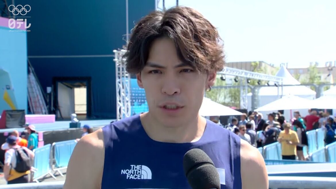 【スポーツクライミング男子複合ボルダー準決勝】2位「最後に完登できてよかった」楢崎智亜インタビュー｜パリオリンピック™