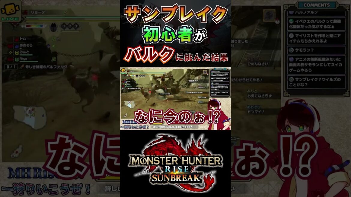 【モンハンライズ】初心者がバルクに挑んだ結果【サンブレイク】