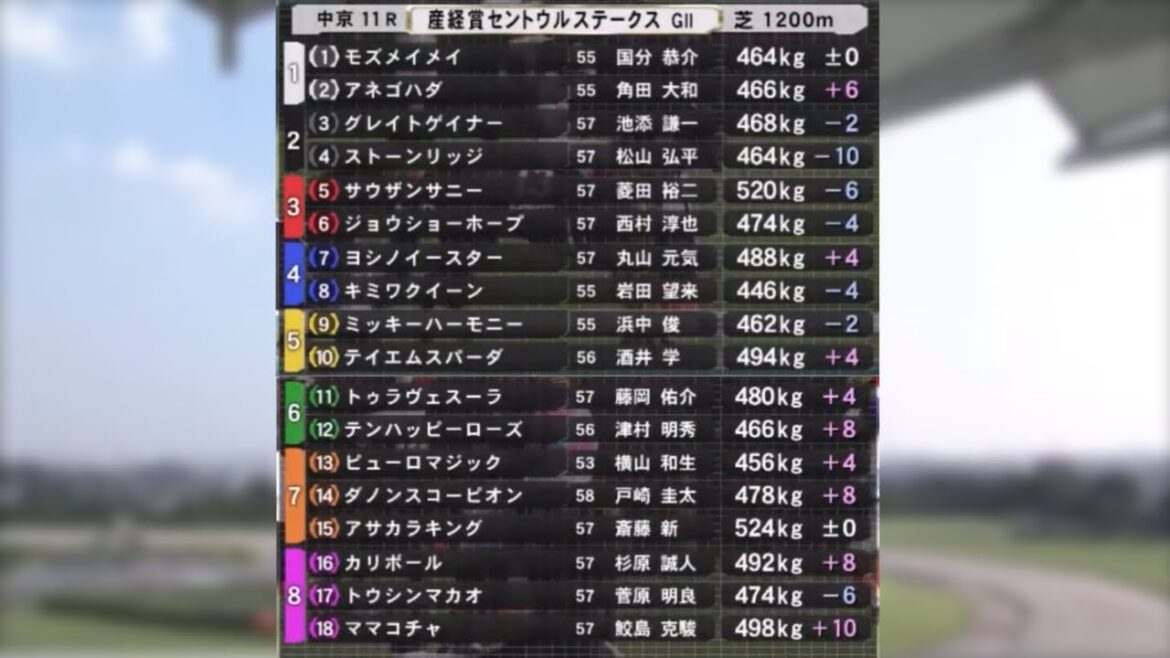 【第38回 産経賞セントウルステークス＜サマースプリントシリーズ最終戦＞】R6.9/8（GⅡ／中京・芝1200ｍ ラジオ実況版）