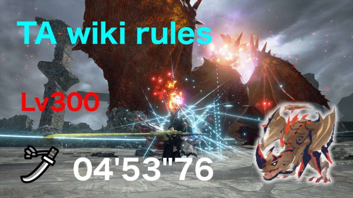 【MHRise:SB Switch】傀異討究:エスピナス亜種 Lv300 太刀 TAwiki rules 04'53"76 /Afflicted Flaming Espinas LS Solo