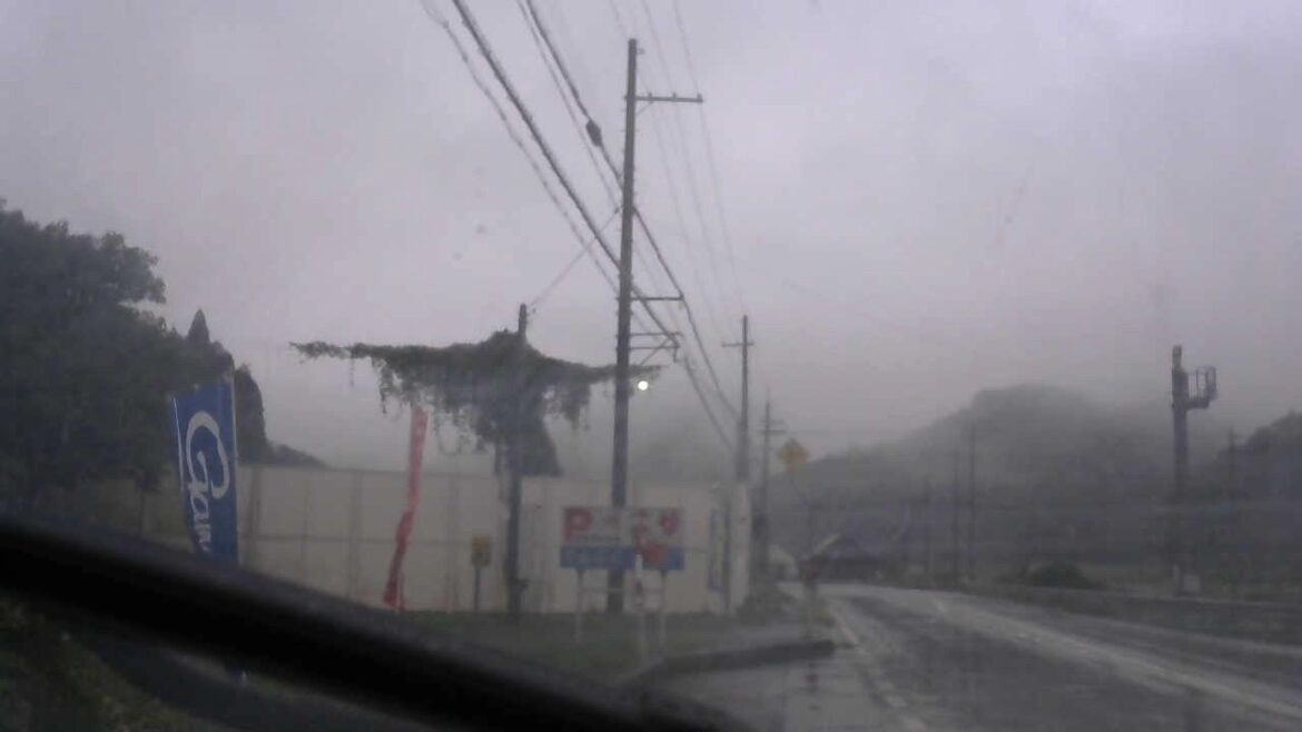 福井県高浜原電　京丹後市ドライブライブ配信 ストップ原発 大雨の天橋立（京都府宮津市）