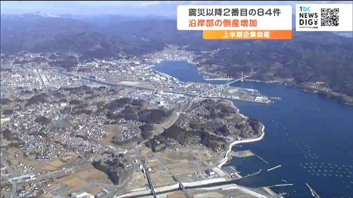 「復興事業が続いていた沿岸部での倒産増」上半期の企業倒産84件　震災発生後2番目の多さ　宮城