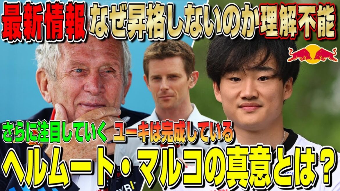 【最新情報】当たり前だ！角田裕毅はレッドブルの候補から外れていない？ラッセル移籍の噂を一蹴！ヘルムート・マルコの発言の真相について話します！