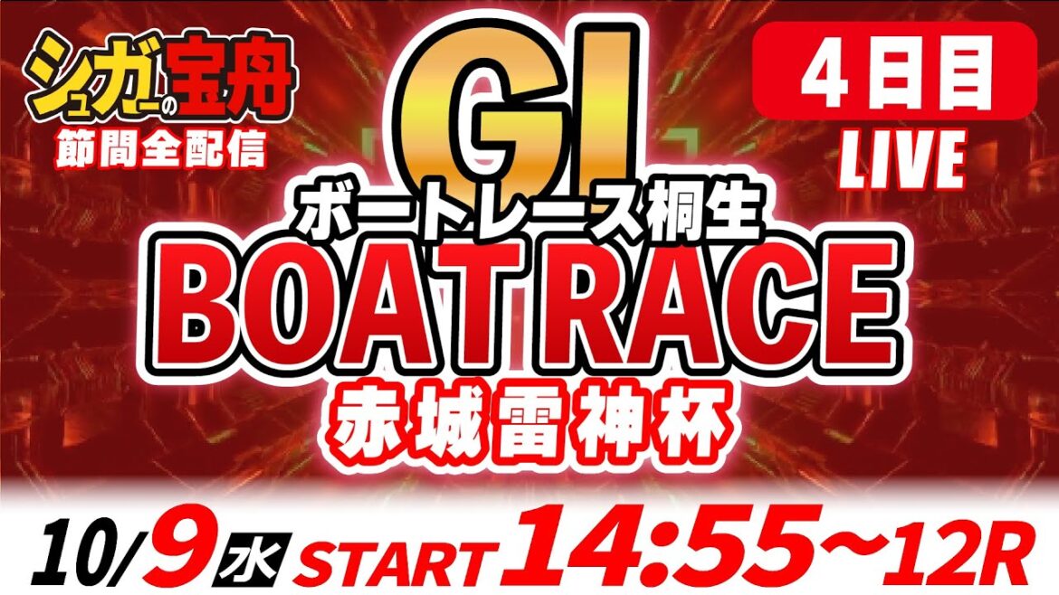 ＧⅠ桐生 ４日目 赤城雷神杯「シュガーの宝舟ボートレースLIVE」