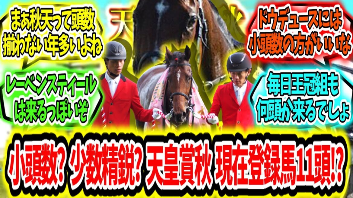 『小頭数？少数精鋭？天皇賞秋、現在登録馬11頭!?』に対するみんなの反応【競馬の反応集】
