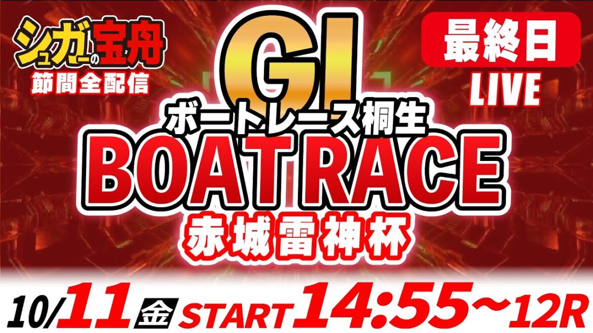 ＧⅠ桐生 最終日 赤城雷神杯「シュガーの宝舟ボートレースLIVE」