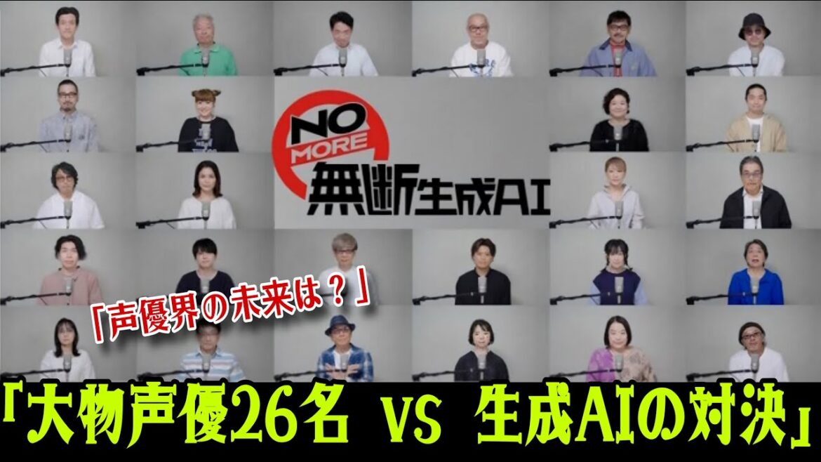 【今後の展開は？】日本を代表する大物声優たちと無断生成AIの対立【声優界の未来】