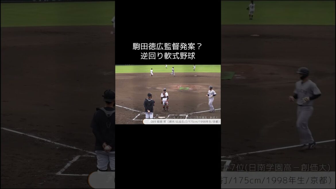 【巨人】駒田徳広監督発案？逆回り軟式野球　#shorts #baseball #sports #ジャイアンツ #巨人 #プロ野球