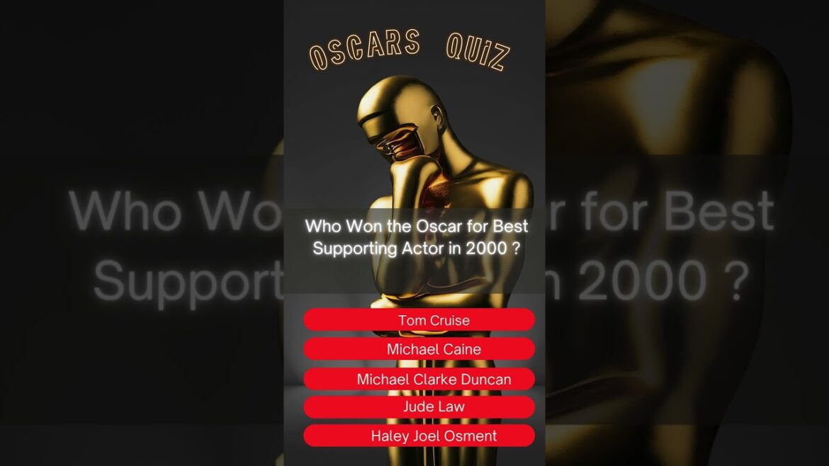 Oscar Quiz Best Supporting Actor 2000.