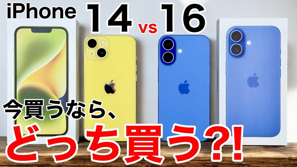 【どっち買う?】iPhone14と16 どっちが良いか実機で解説!Plusも含みます!