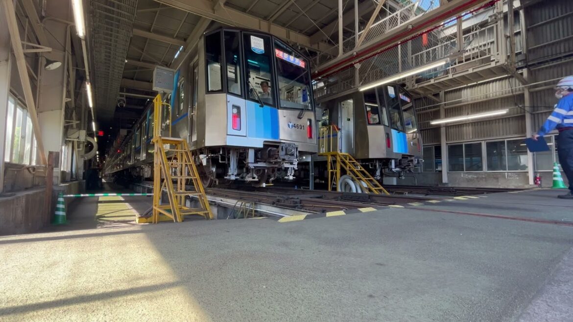 【音量注意】横浜市営地下鉄ブルーライン4000形 警笛吹鳴 in 上永谷検車区 特別見学会