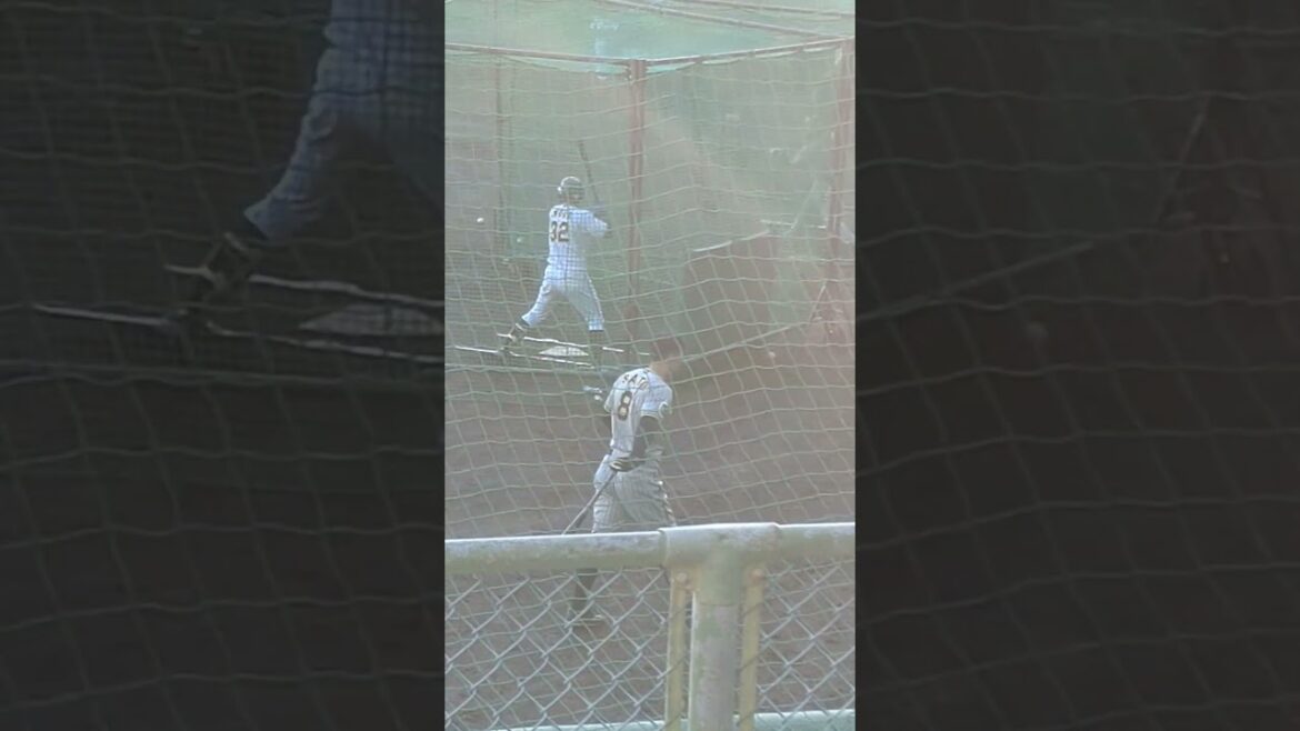 阪神タイガース安芸秋季キャンプ　ルンルン佐藤輝明