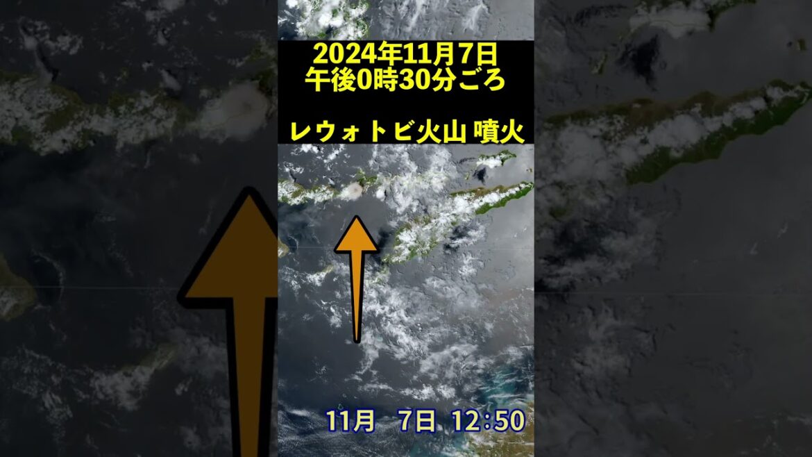 インドネシアで大規模火山噴火 #噴火 #大規模噴火 #噴煙 #津波 #気象津波  #レウォトビ火山 #火山 #indonesia #lewotovyvolcano #volcano