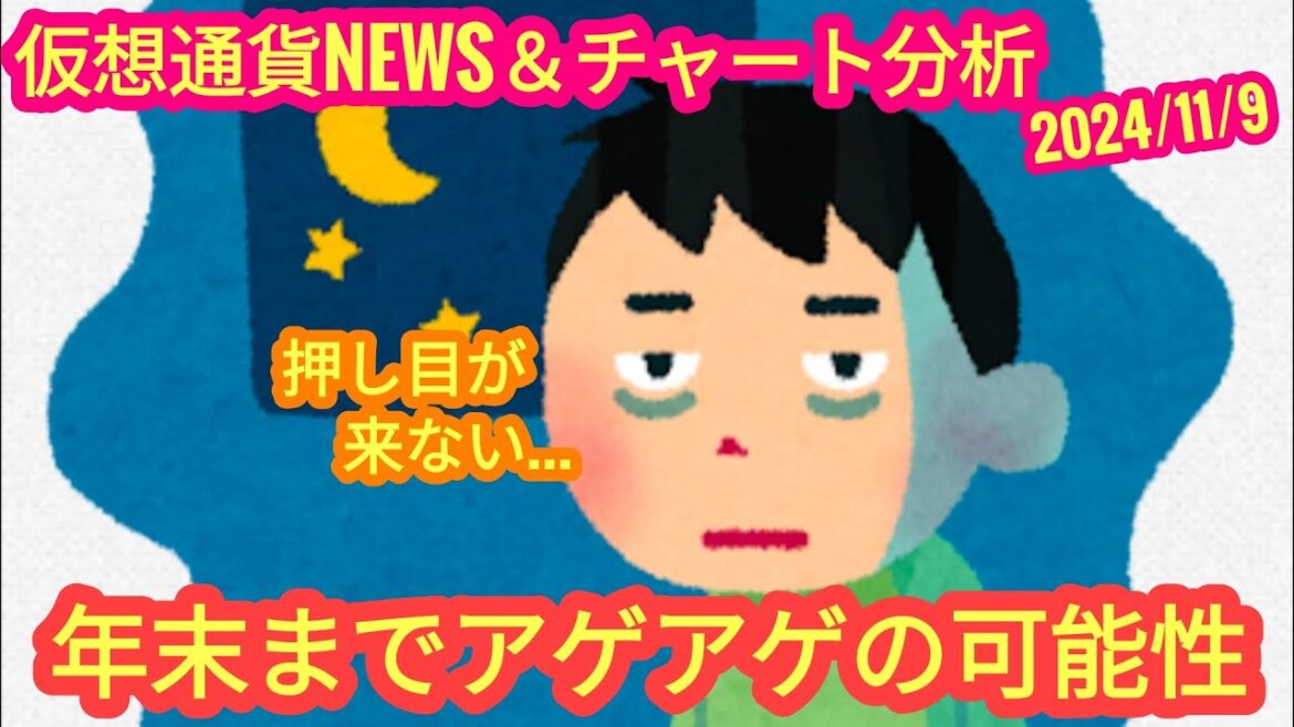 【仮想通貨市場は年末までアゲアゲ】本日の相場分析は「BTC・ADA・ETH・BCH・RENDER・GRT・ONDO・KAS・ARKM・他アルトコイン12種」2024/11/9